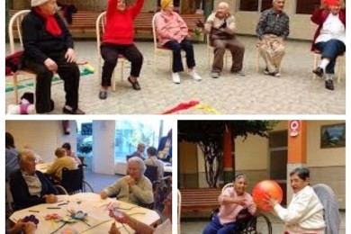 actividades de grupo en residencias de ancianos